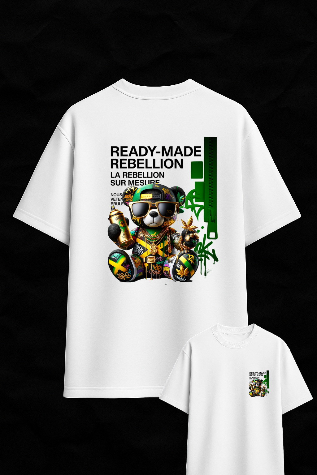 REBELLION JAMAICA T-SHIRT OVERSIZE Prémium ÉPAIS 300g