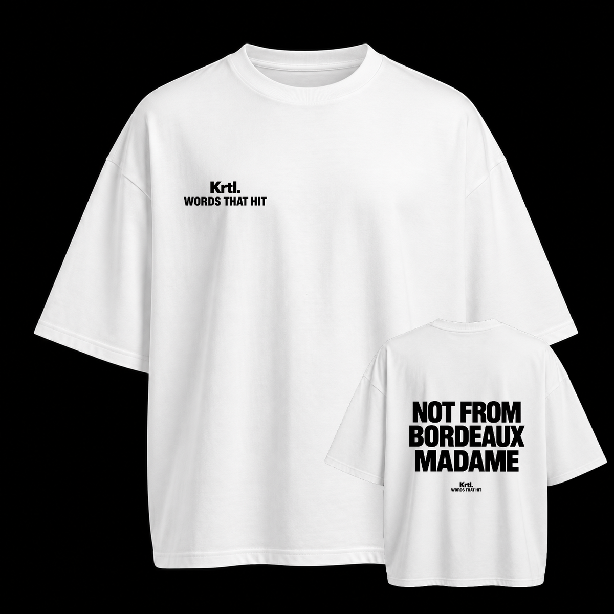 Krtl words OVERSIZE  T-shirt 250g Coupe