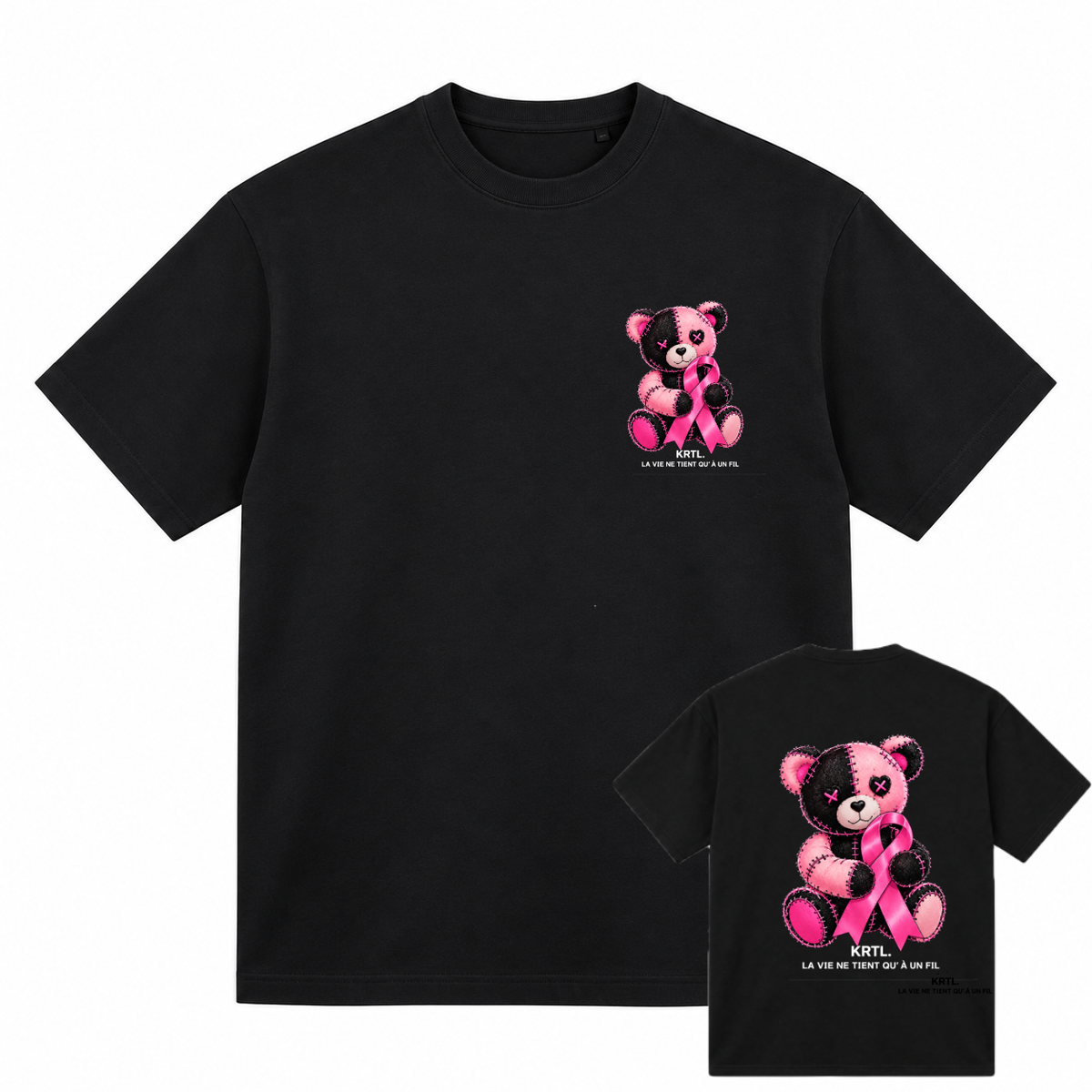 NOUNOURS  ROCK Octobre Rose T-shirt 200g Coupe Régular