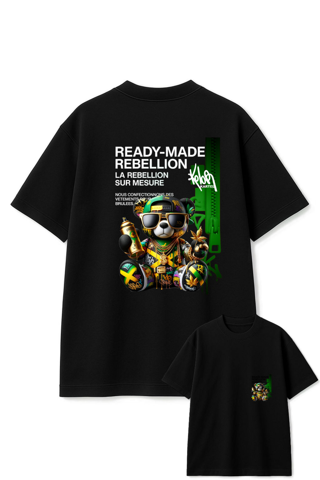 REBELLION JAMAICA T-SHIRT OVERSIZE Prémium ÉPAIS 300g