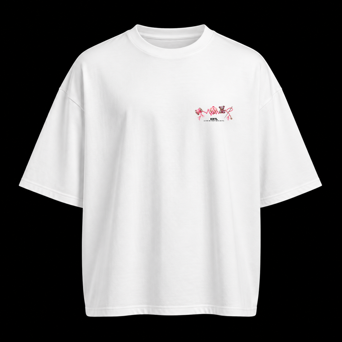 Octobre Rose T-shirt Coupe OVERSIZE Boxy Crop 250g